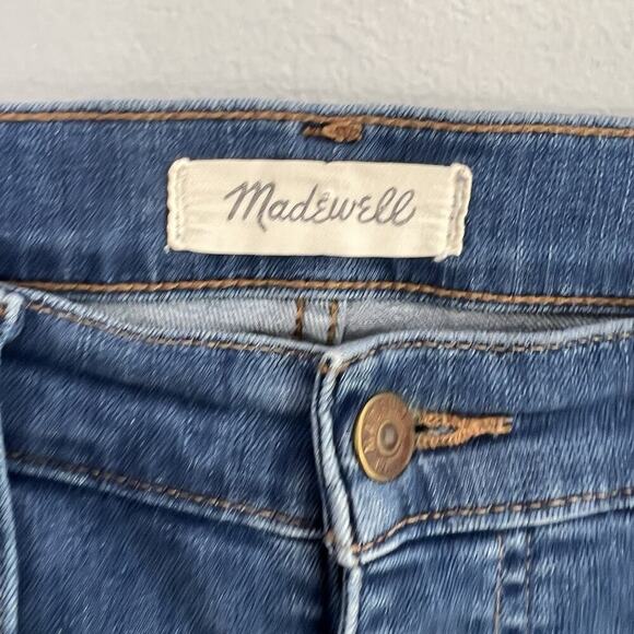 Madewell Womens Cali Demi-Bootcut Jeans Blue Sz 30 Button Fly Raw Hem Boho Ankle - Picture 6 of 13